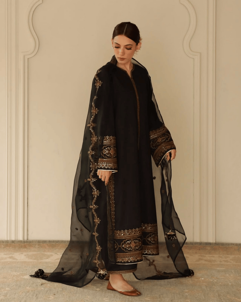 Royal Black Attire – 3 Piece Stitched Suit