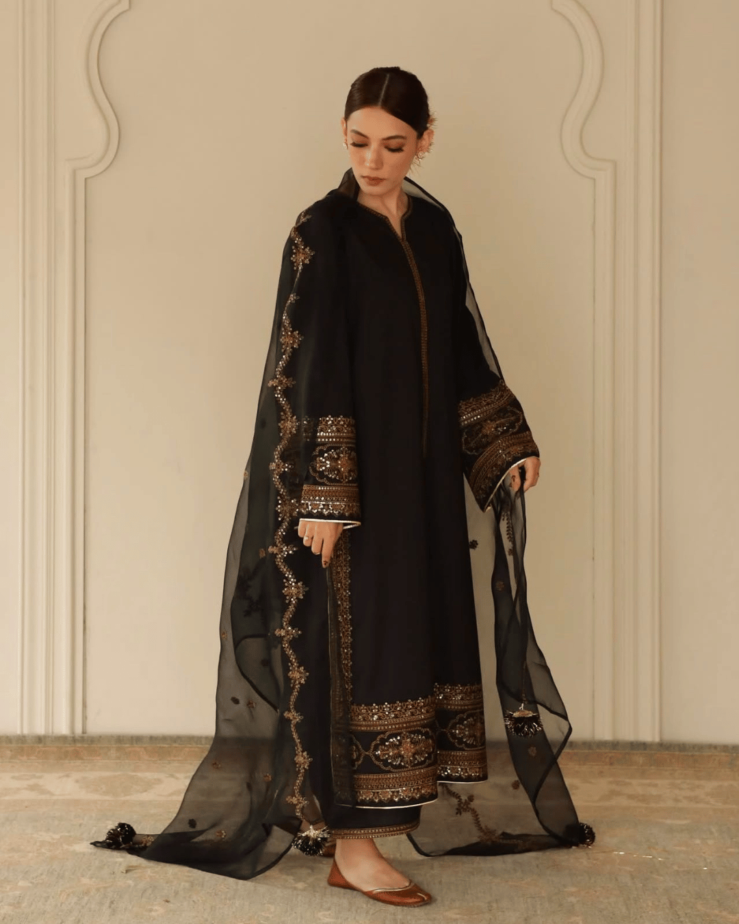 Royal Black Attire – 3 Piece Stitched Suit