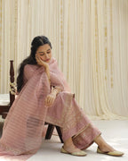 Pink Serenity – Embroidered Stitched Suit